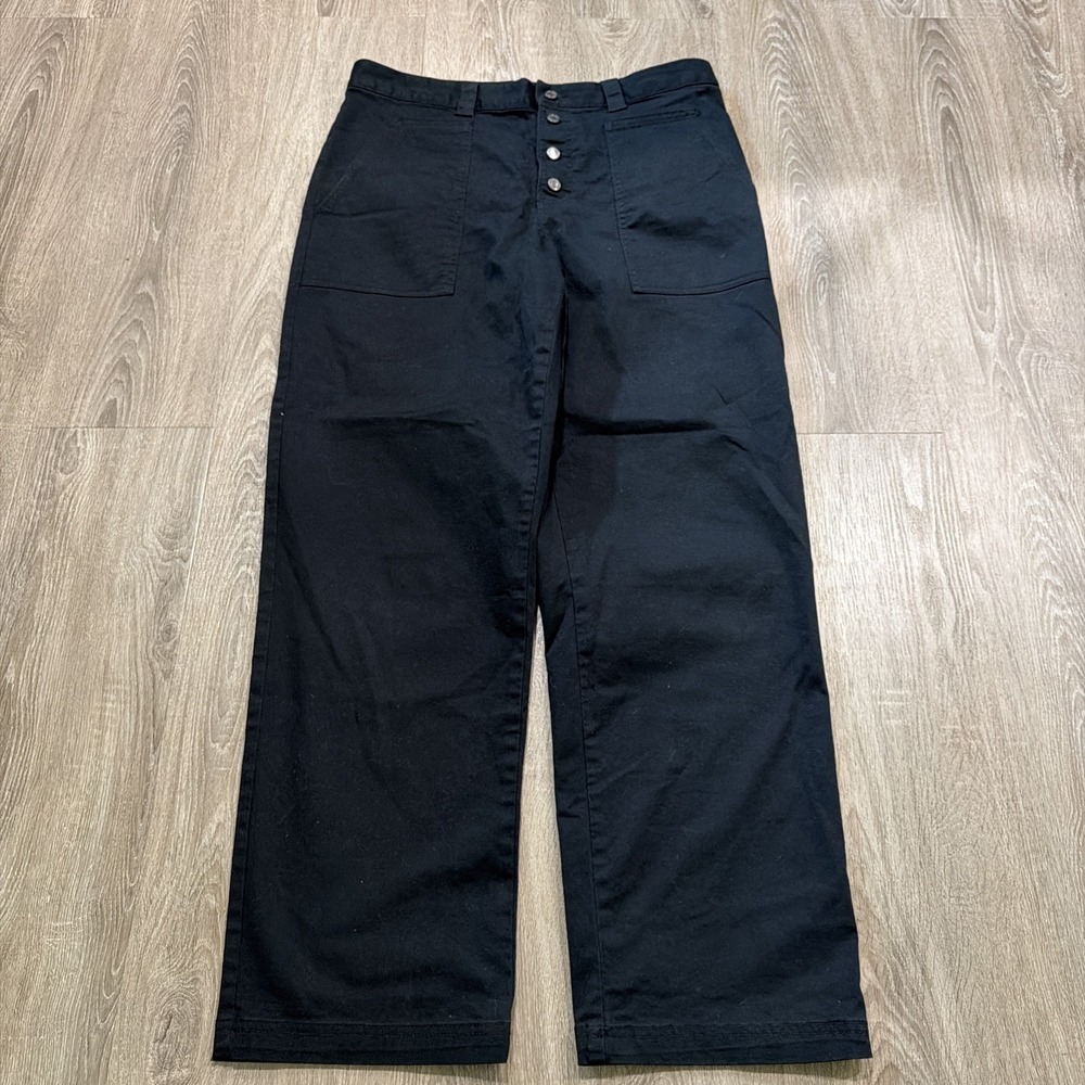 Columbia Holly Hideaway Pants Women's Size 14 Straight Leg Button Up Black
